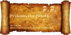 Prikosovits Polett névjegykártya